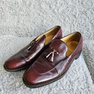 Vintage‎ Nettleton Men's Leather Tassel Slip On Loafers Shoes Size 11M Burgundy